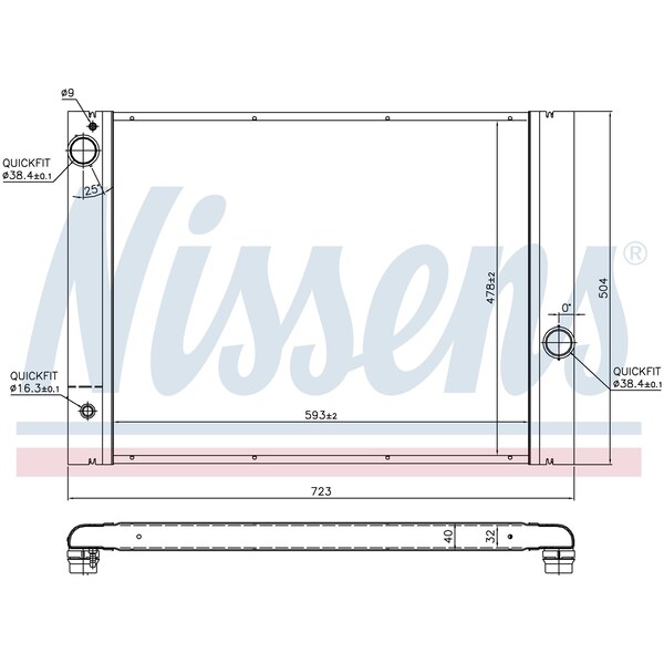 Nissen Nissens Radiator, 60763 60763 - main